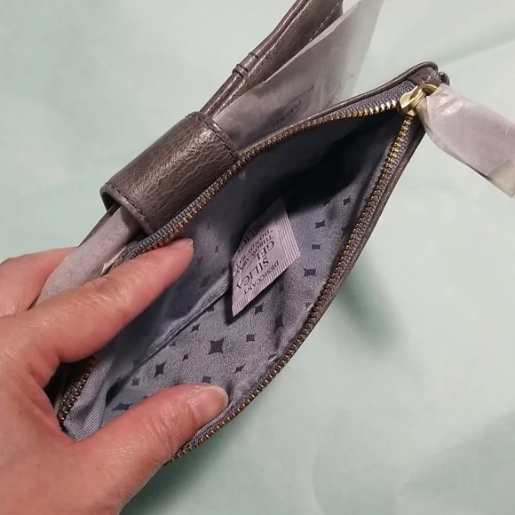 Brand New Fossil Full Size Wallet/Clutch(Grey) - Picture 6 of 11